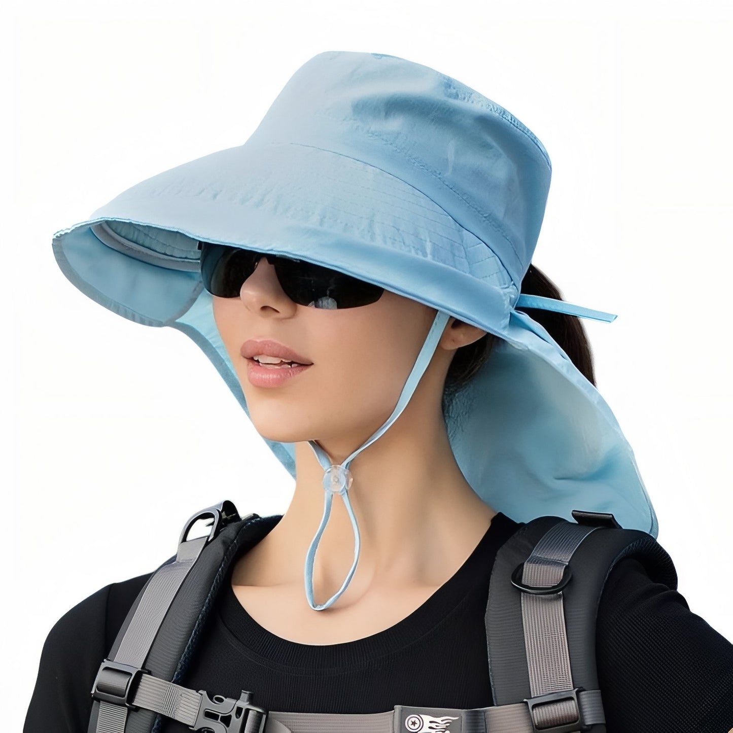 Chapeau Soleil Randonnée Femme - Bleu Ciel - 56-58cm