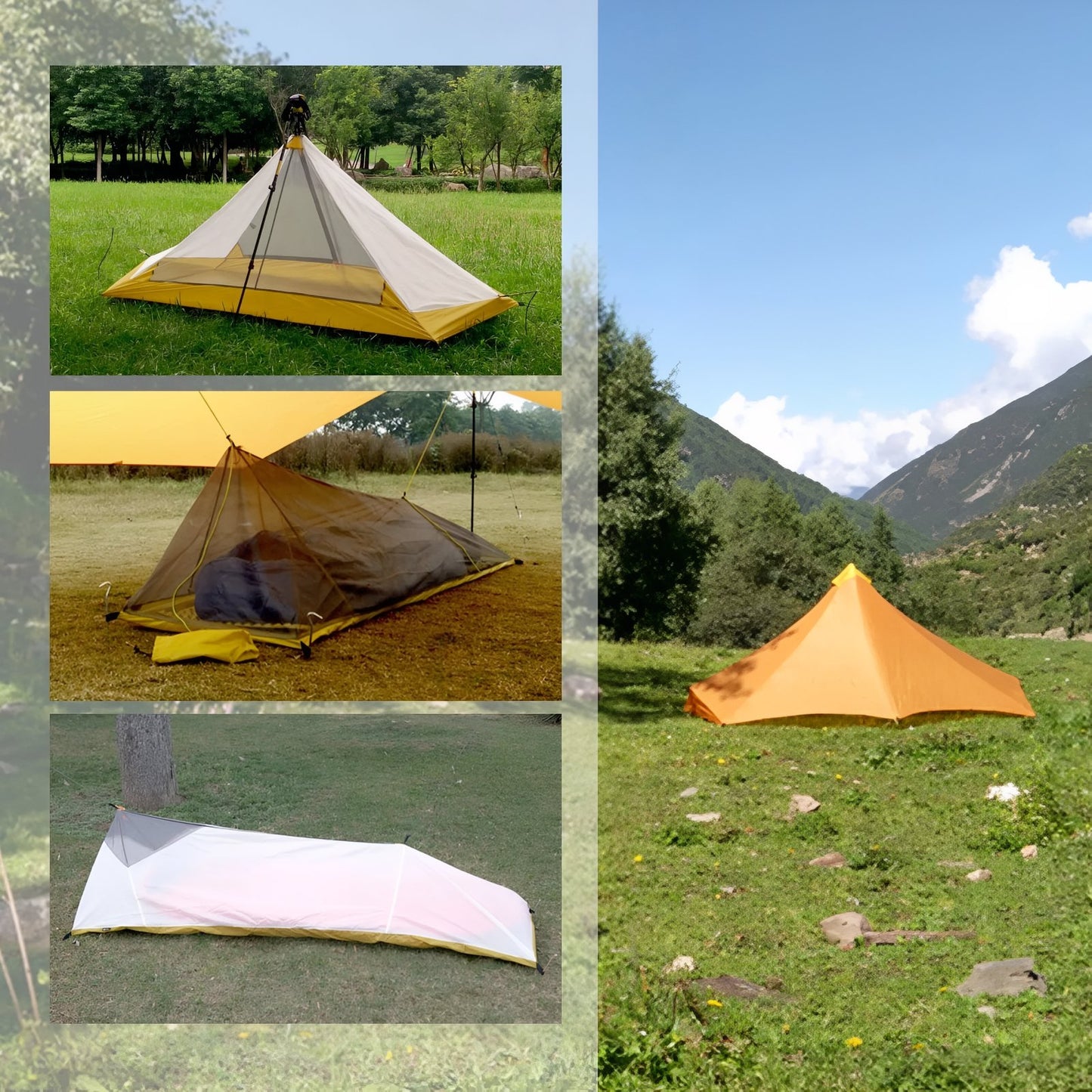 Tente Bivouac Ultra Légère 1 Personne 230g/260g