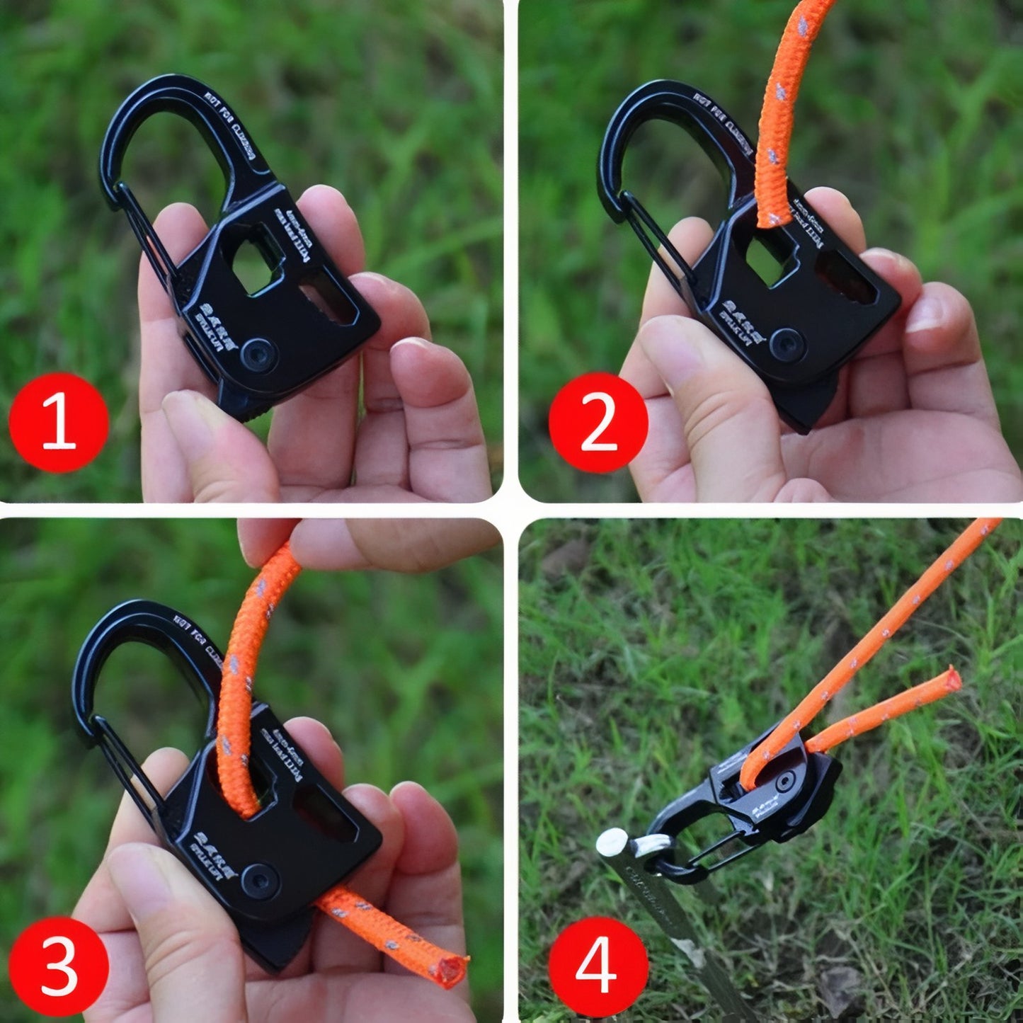 Tendeur Pour Corde De Tente utilisation en extérieur - Noir Ébène