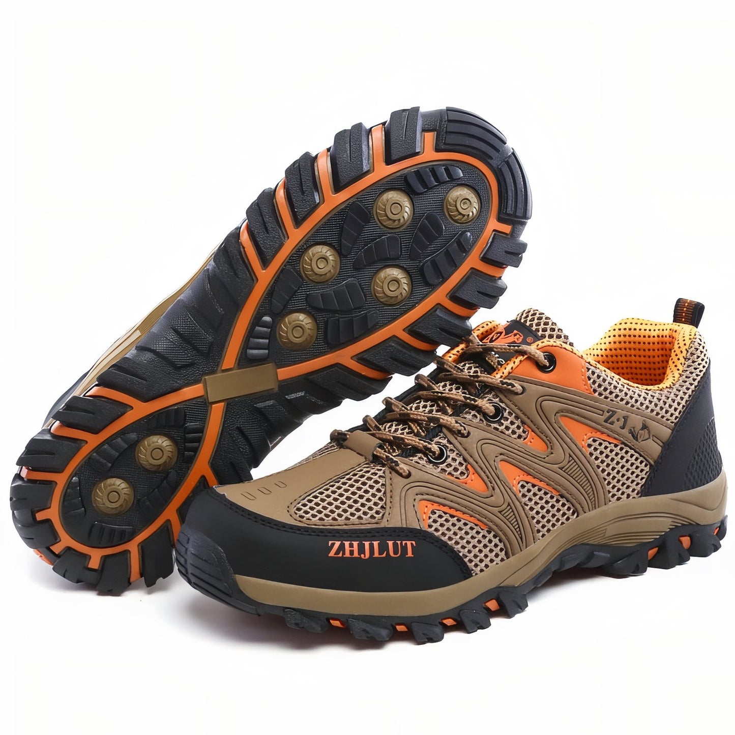 Chaussure Basse Randonnée Homme - Marron et Orange