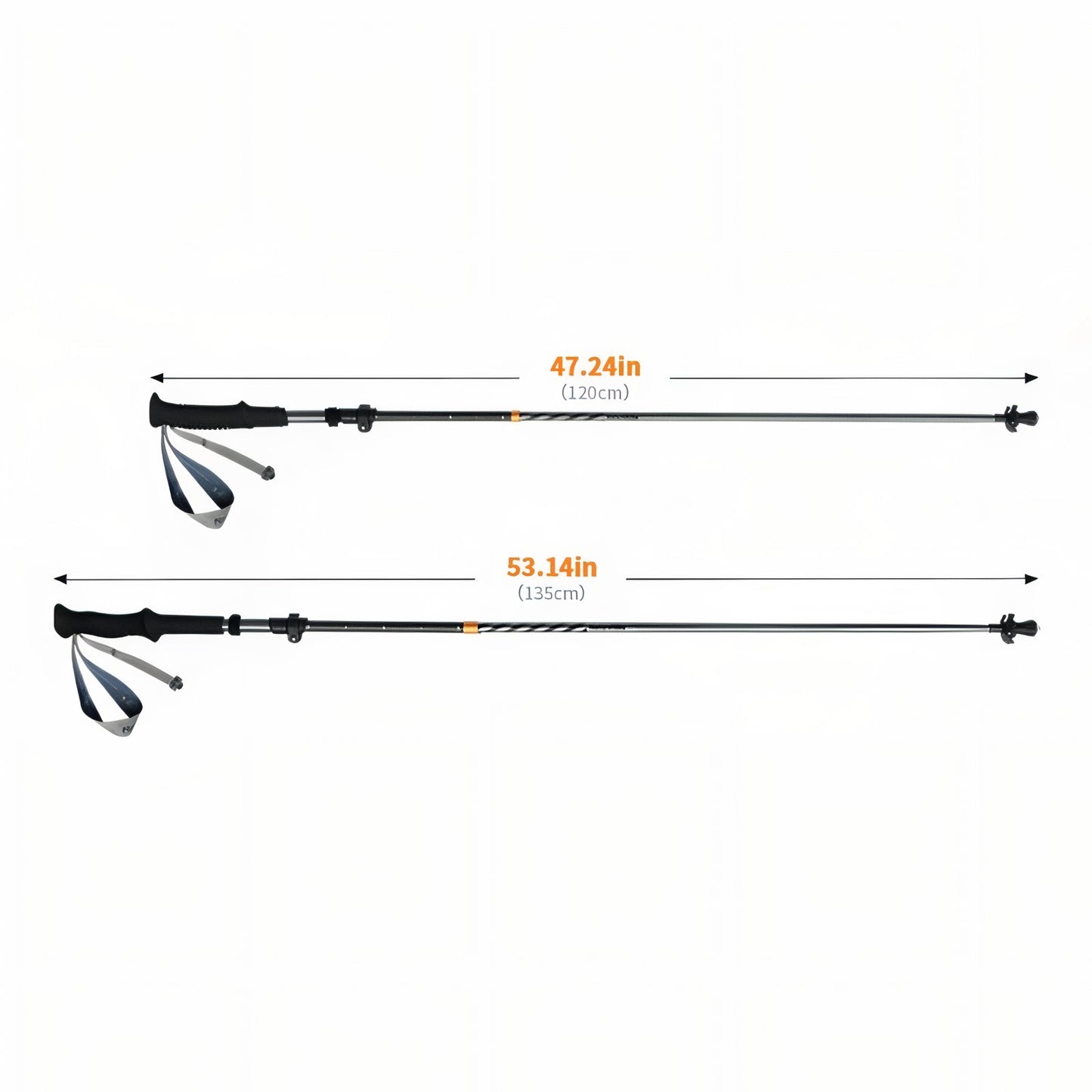 Bâton de Randonnée Pliable Carbone