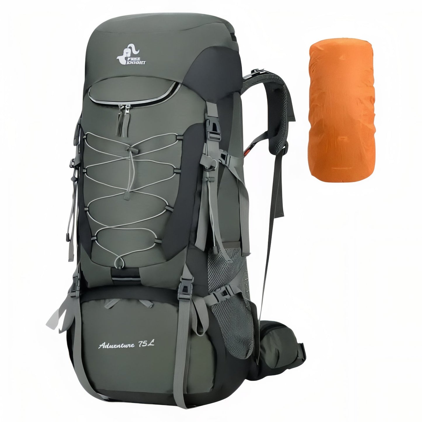 Sac à Dos Imperméable Randonnée 75L - Vert Foncé
