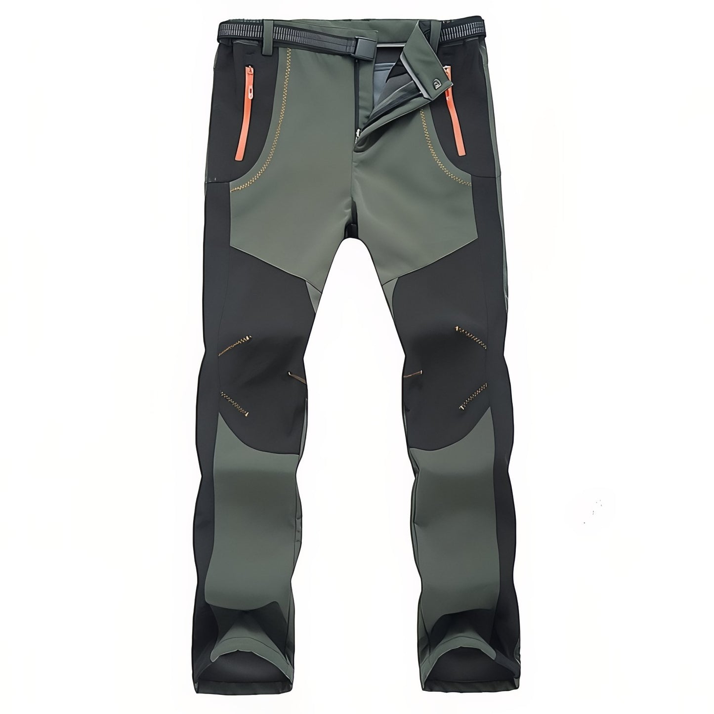 Pantalon Randonnée Déperlant Homme - Vert Foncé et Noir