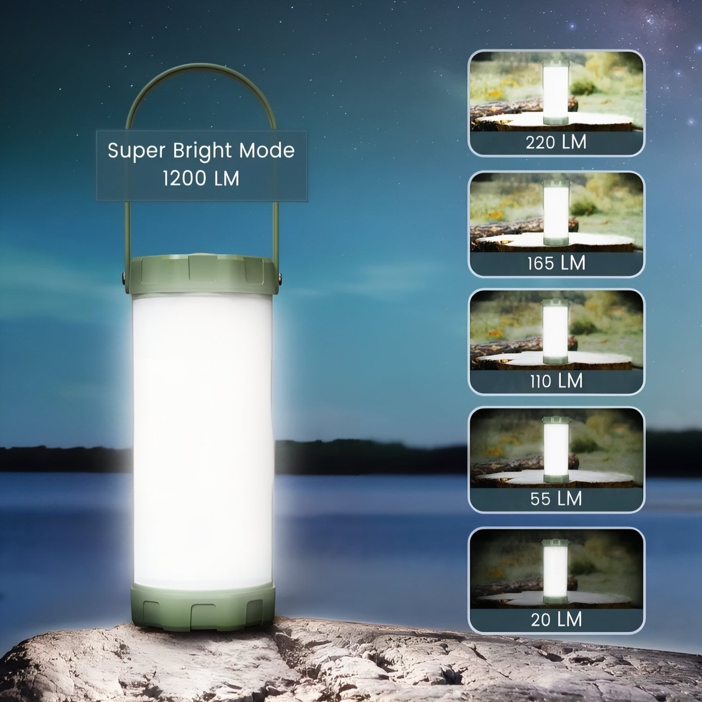 Lanterne Puissante Rechargeable 106 Leds