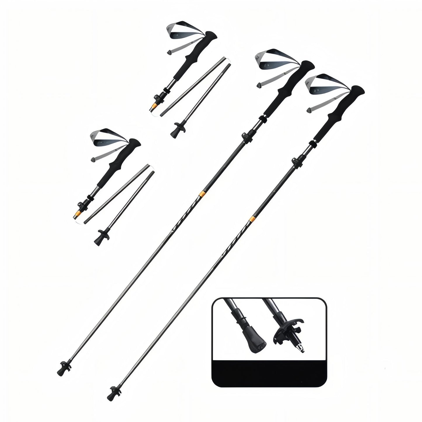 Bâton de Randonnée Pliable Carbone