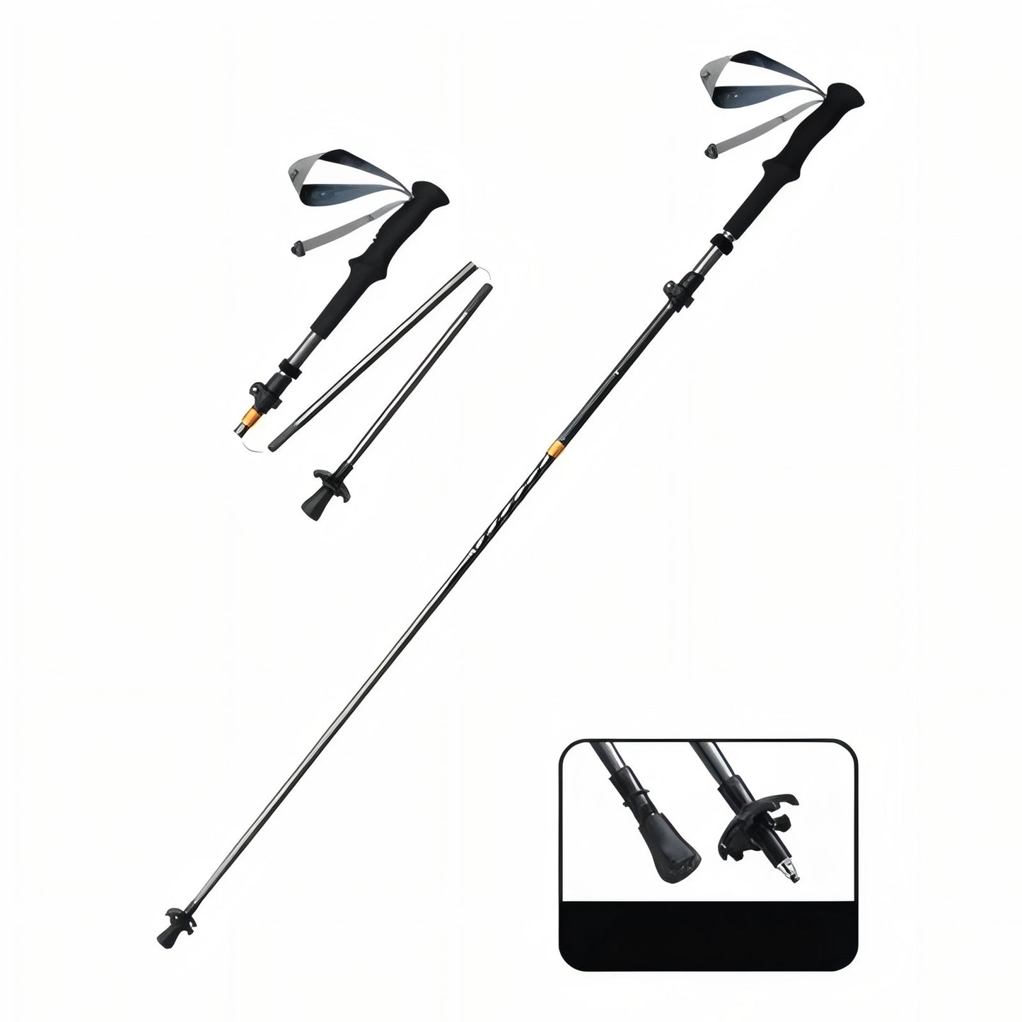 Bâton de Randonnée Pliable Carbone