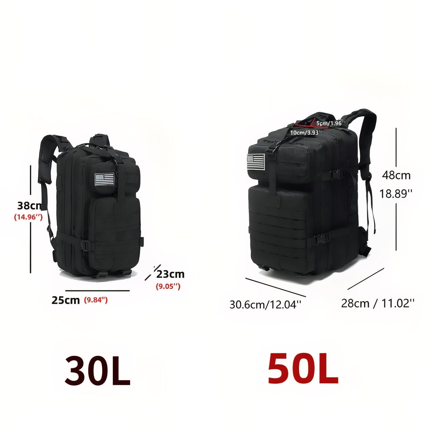 Sac à Dos Militaire Imperméable 30L/50L