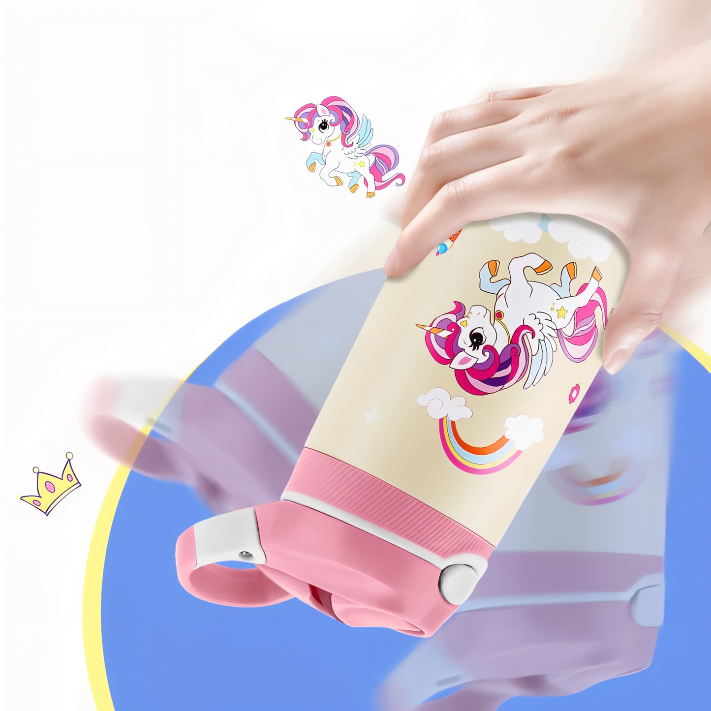 Gourde Enfant Flamant Rose 400ML portée à la main - Flamant Rose