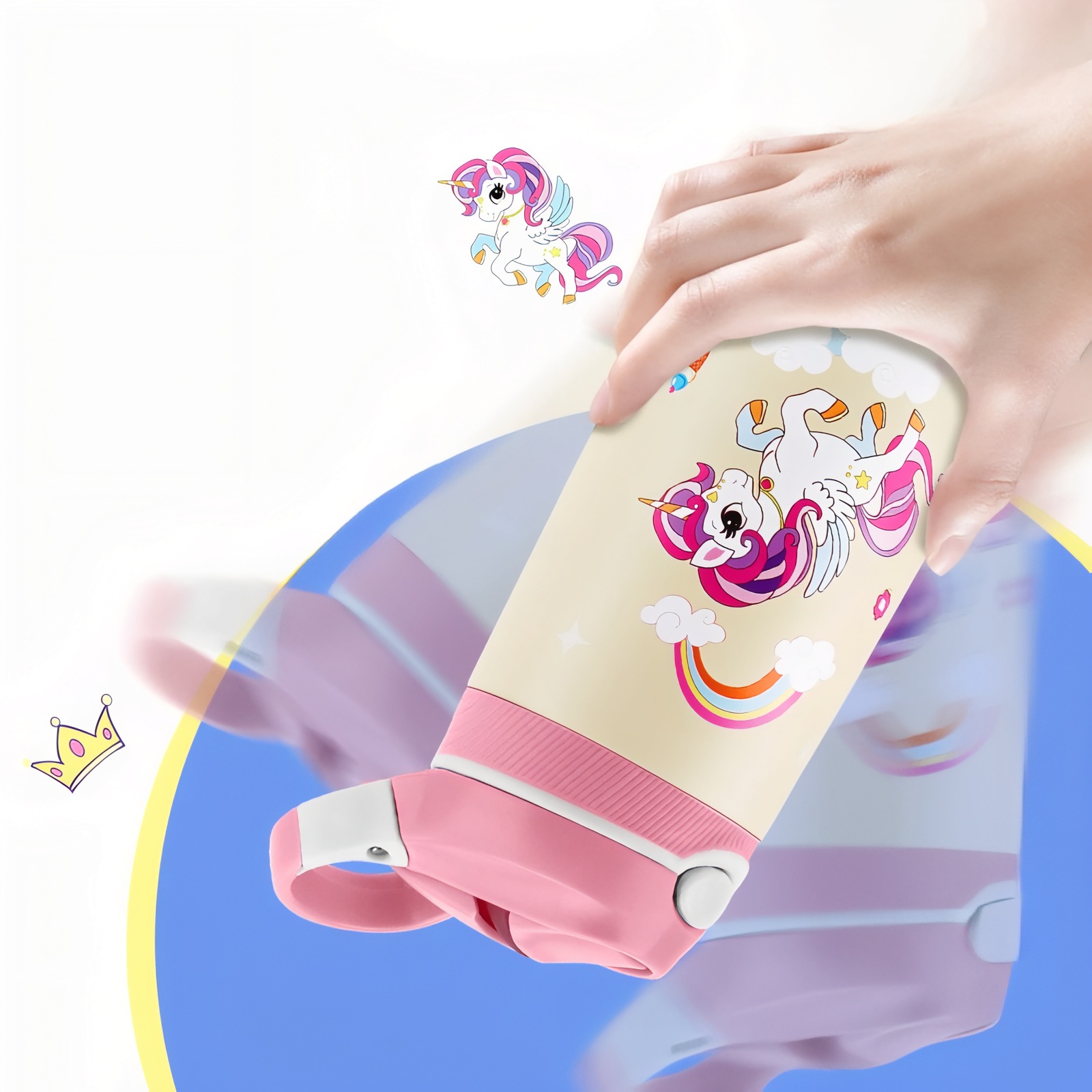 Gourde Enfant Flamant Rose 400ML portée à la main - Flamant Rose