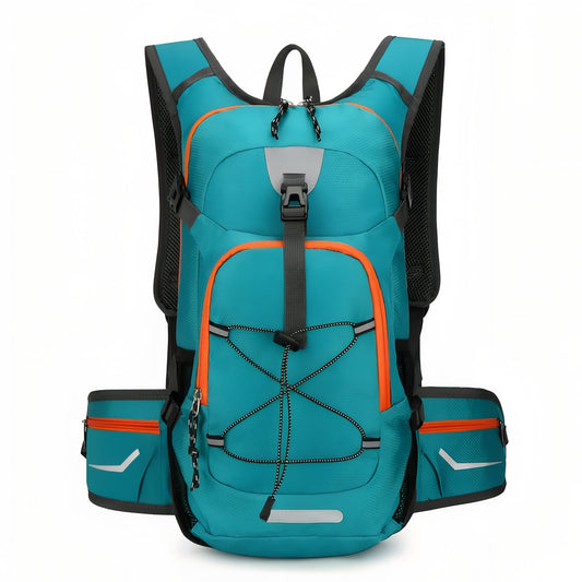 Sac à Dos Randonnée Avec Trou Pour Poche À Eau - Turquoise et Orange
