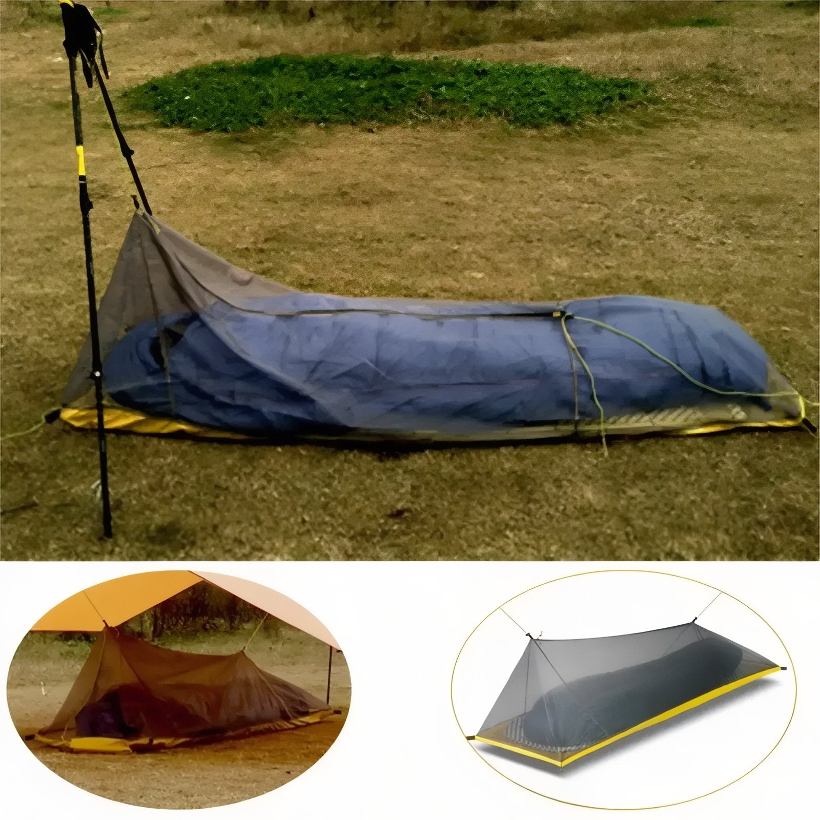 Tente de Camping ultralégère monocouche, tente de randonnée Portable, revêtement Anti-UV pour pêche, sac à dos, voyage, pièces de randonnée pour 1/2 personnes 18 Tente de Camping ultralégère monocouche, tente de randonnée Portable, revêtement Anti-UV pour pêche, sac à dos, voyage, pièces de randonnée pour 1/2 personnes 18