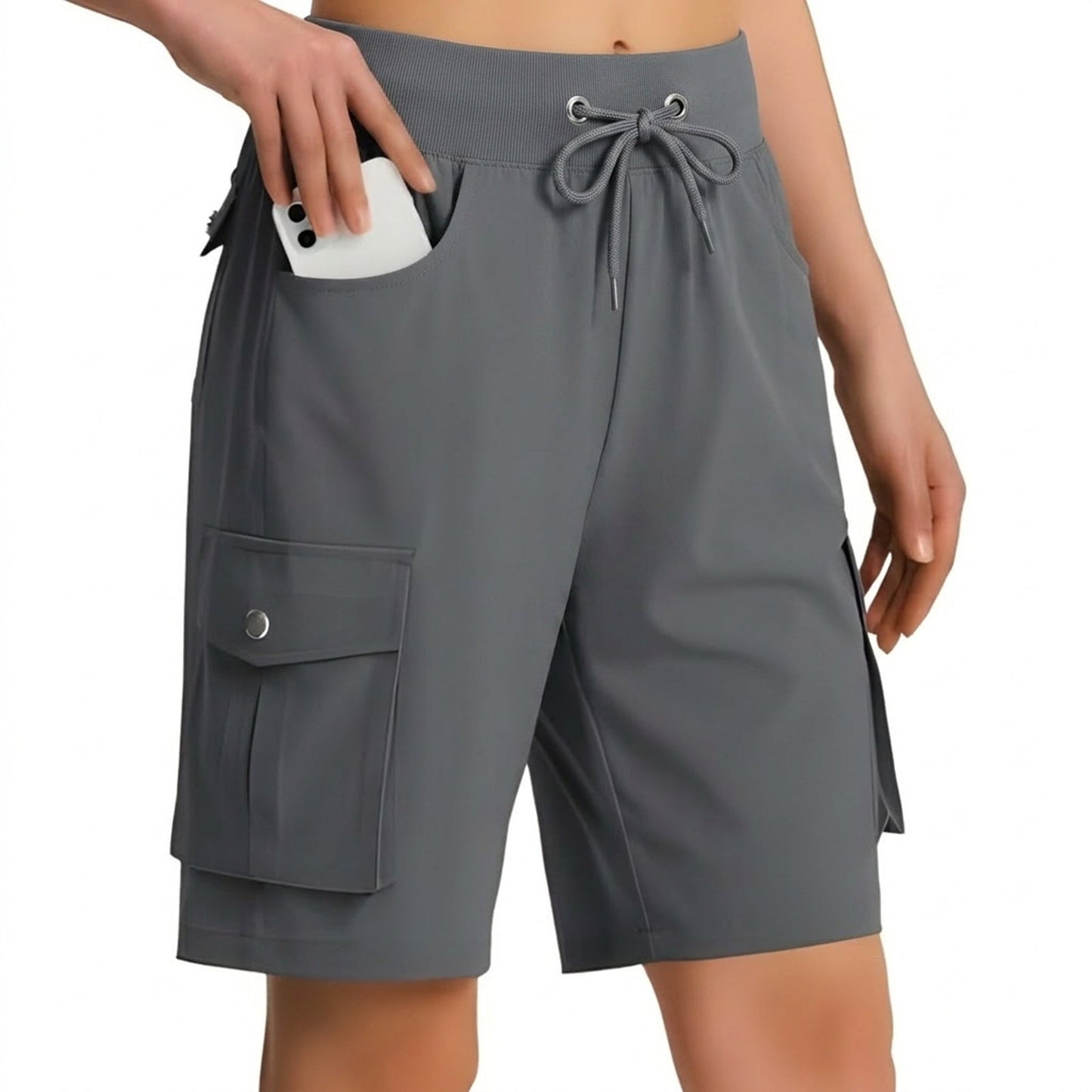 Short Long Randonnée Femme - Gris