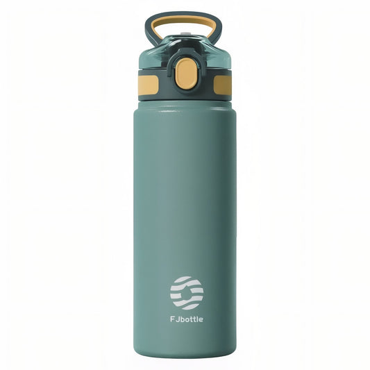 Gourde Isotherme avec Paille Intégrée - Turquoise