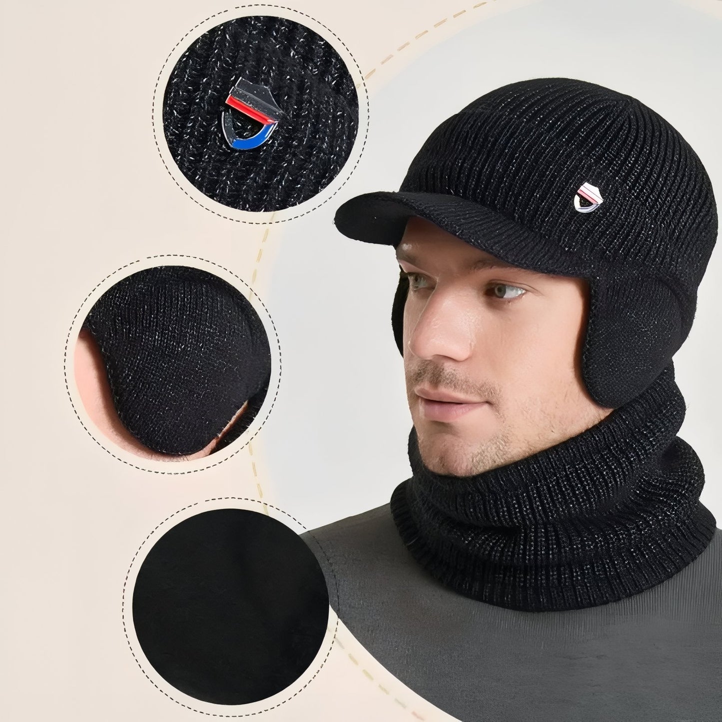 Casquette Cagoule Hiver Homme