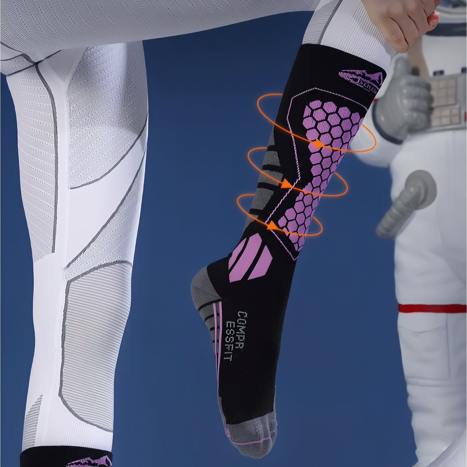 Chaussettes longues, chaussettes Hautes Montantes roses à rayures Chaussettes longues, chaussettes Hautes Montantes roses à rayures