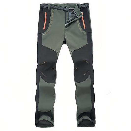 Pantalon Randonnée Déperlant Homme - Vert Foncé et Noir