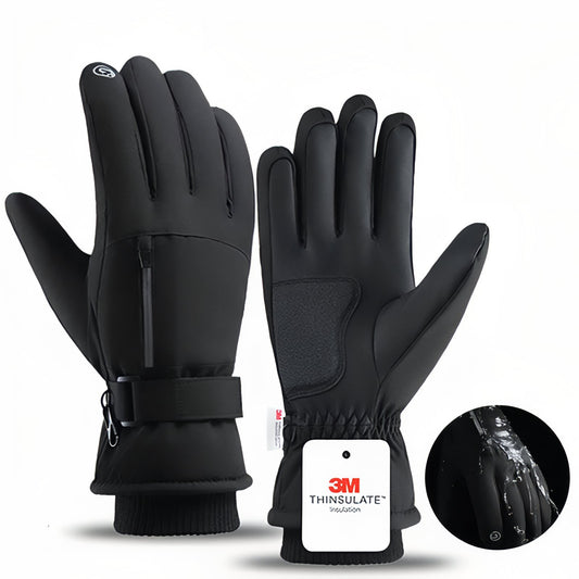Gants Randonnée Grand Froid - Noir avec Poche