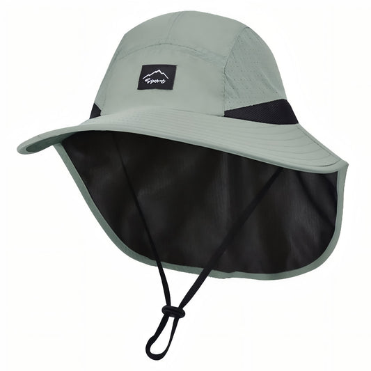 Chapeau Léger Randonnée Protection Nuque - Vert Sauge - 55-58cm
