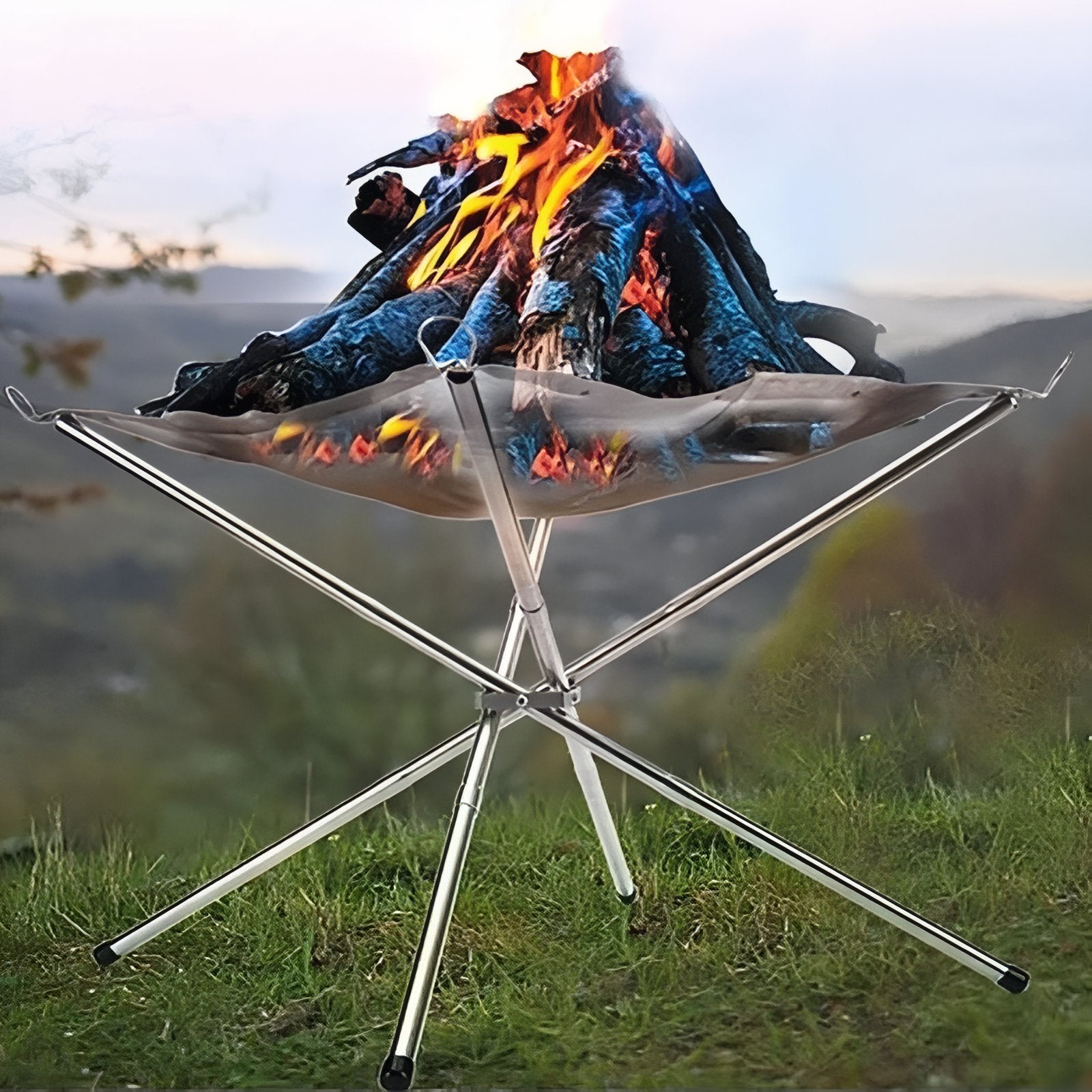 Support De Feu De Camp Pliable Et Portable, Support En Métal Pour Foyer Dexterieur Grand Format~p151389758 Support De Feu De Camp Pliable Et Portable, Support En Métal Pour Foyer Dexterieur Grand Format~p151389758