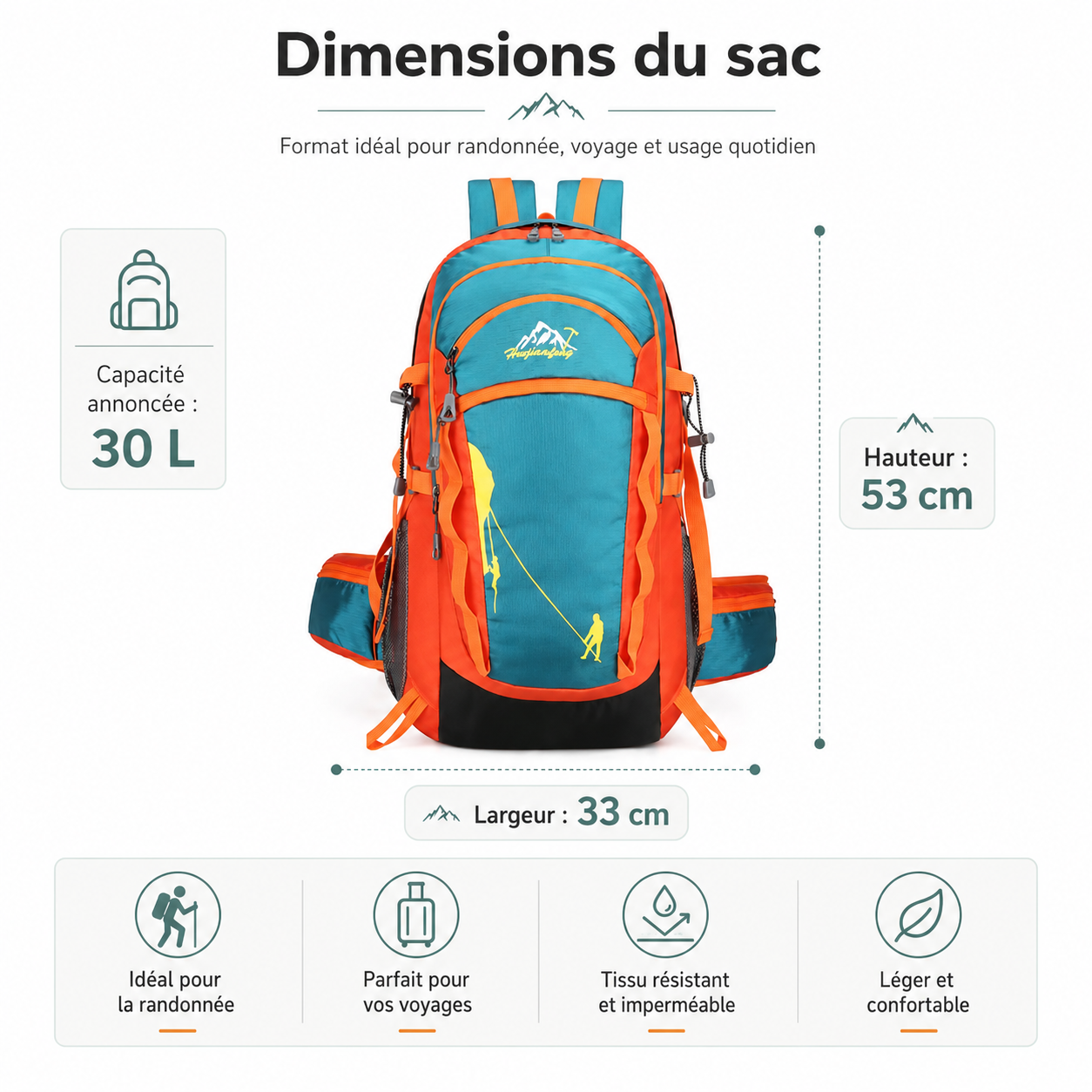 Sac à Dos Randonnée Urbaine 30L