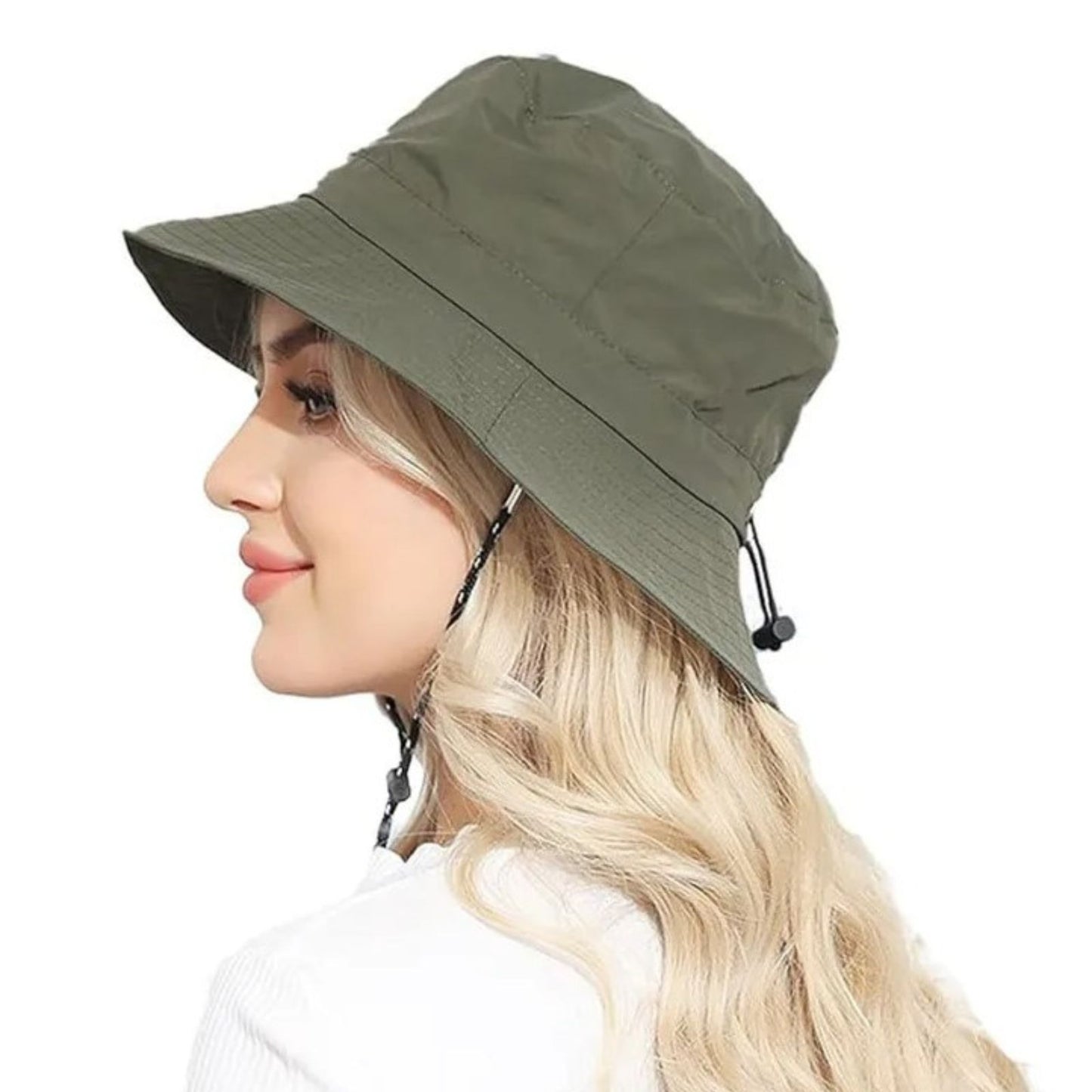 Chapeau Femme Été Randonnée portée sur la tête - Beige - Vert Olive - Rose - Noir - Gris Foncé - Bleu Marine - Terracotta