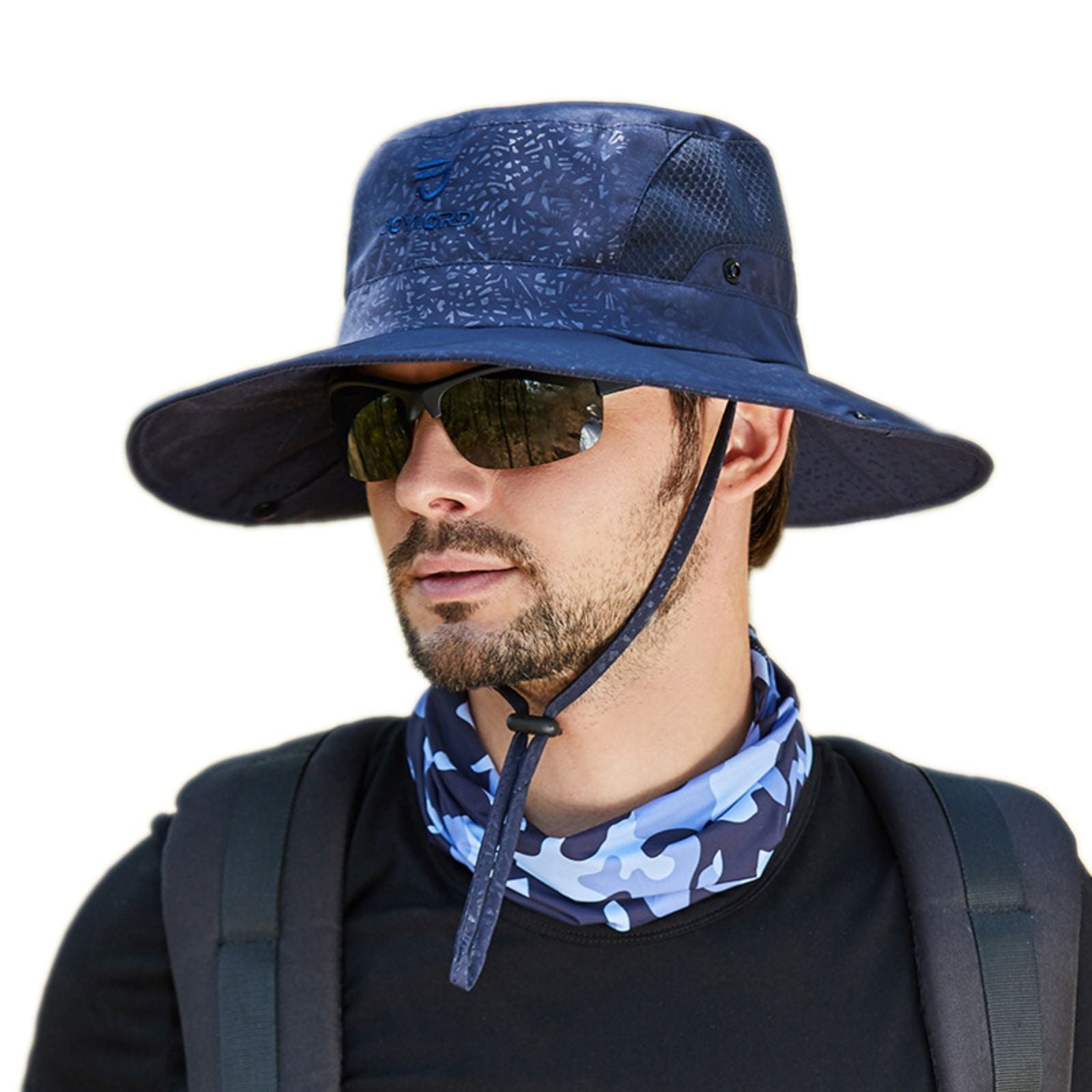 Chapeau Randonnée Ultra Léger portée avec lunettes - Bleu Marine et Noir - Beige - Noir - Gris Foncé - Bleu Marine