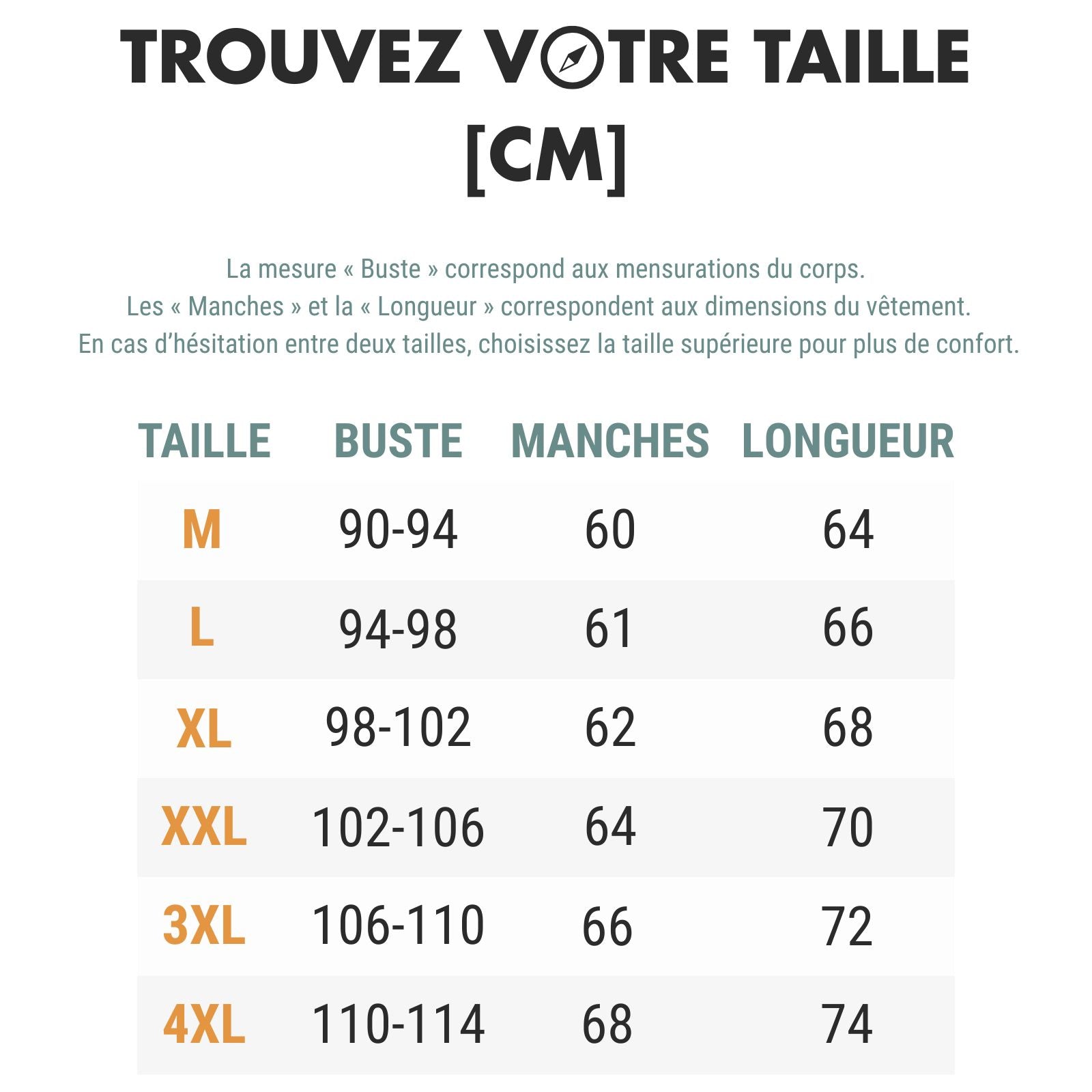 Veste Imperméable Ultra Légère guide des dimensions - Noir - Gris Foncé - Rouge - Jaune Fluo - Orange - Rose Pâle - Rose Fluo - Bleu - Bleu Ciel - Blanc - Jaune