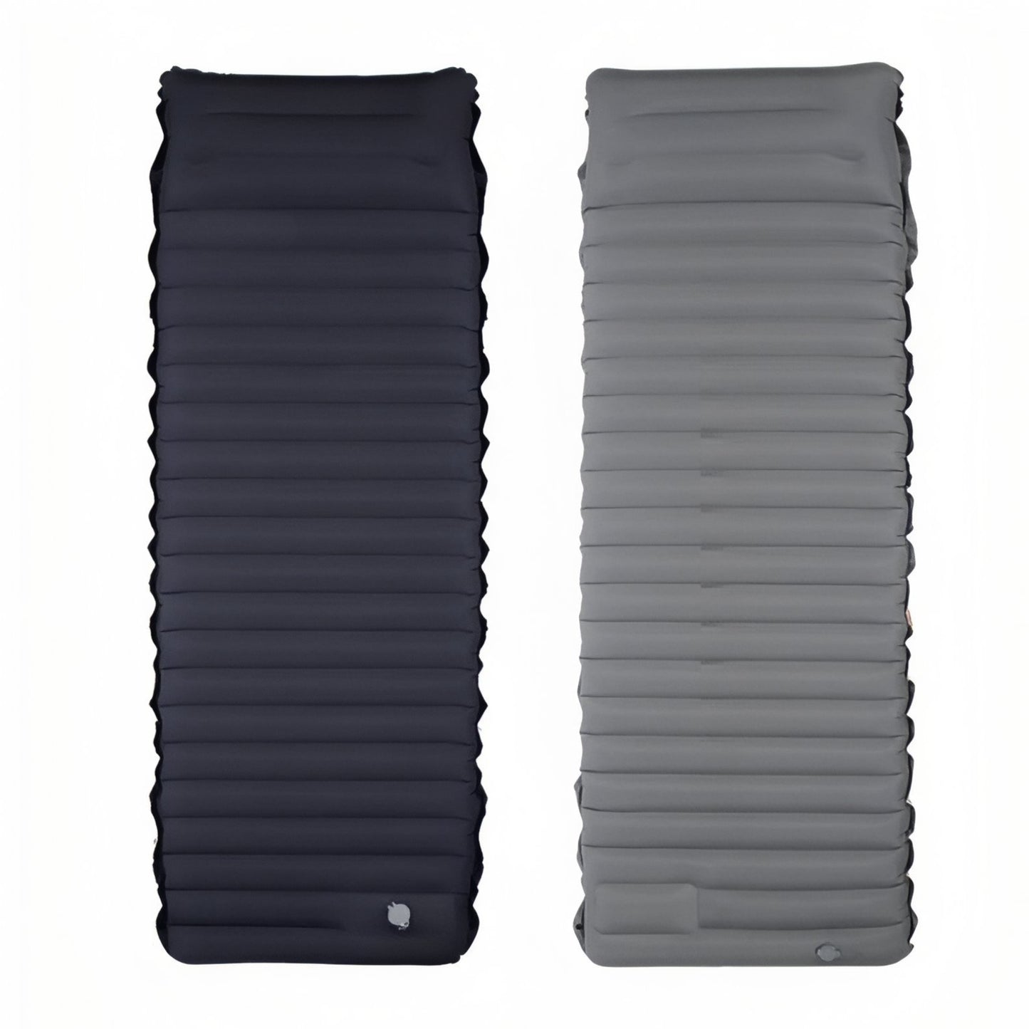 Matelas Camping Gonflable Confortable deux matelas alignés - Noir - Vert Foncé - Marron