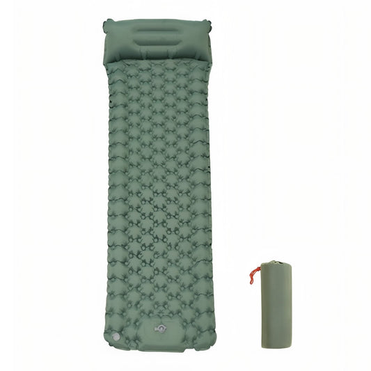 Matelas Gonflable 1 Personne Pour Camping - Vert Sauge