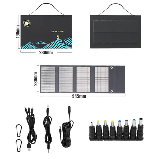 Panneau Solaire Pour Randonnée 30W / 50W - 30W - 4 Panneaux