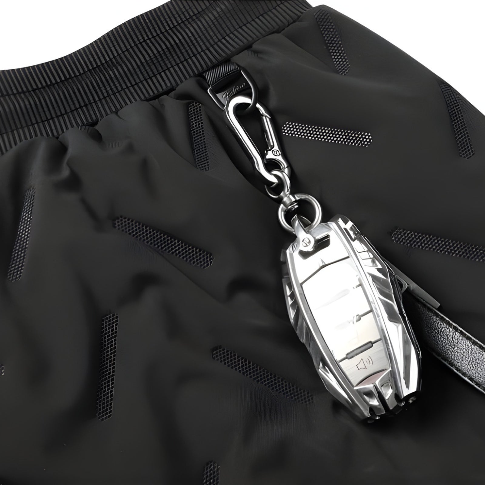 Pantalon Fourré Homme gros plan fermeture zippée - Noir (Droit) - Gris (Droit) - Noir (Serré) - Gris (Serré)