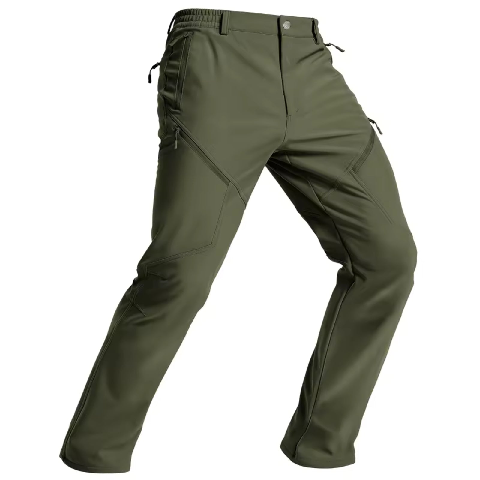 Pantalon Randonnée Chaud Homme - Vert Militaire