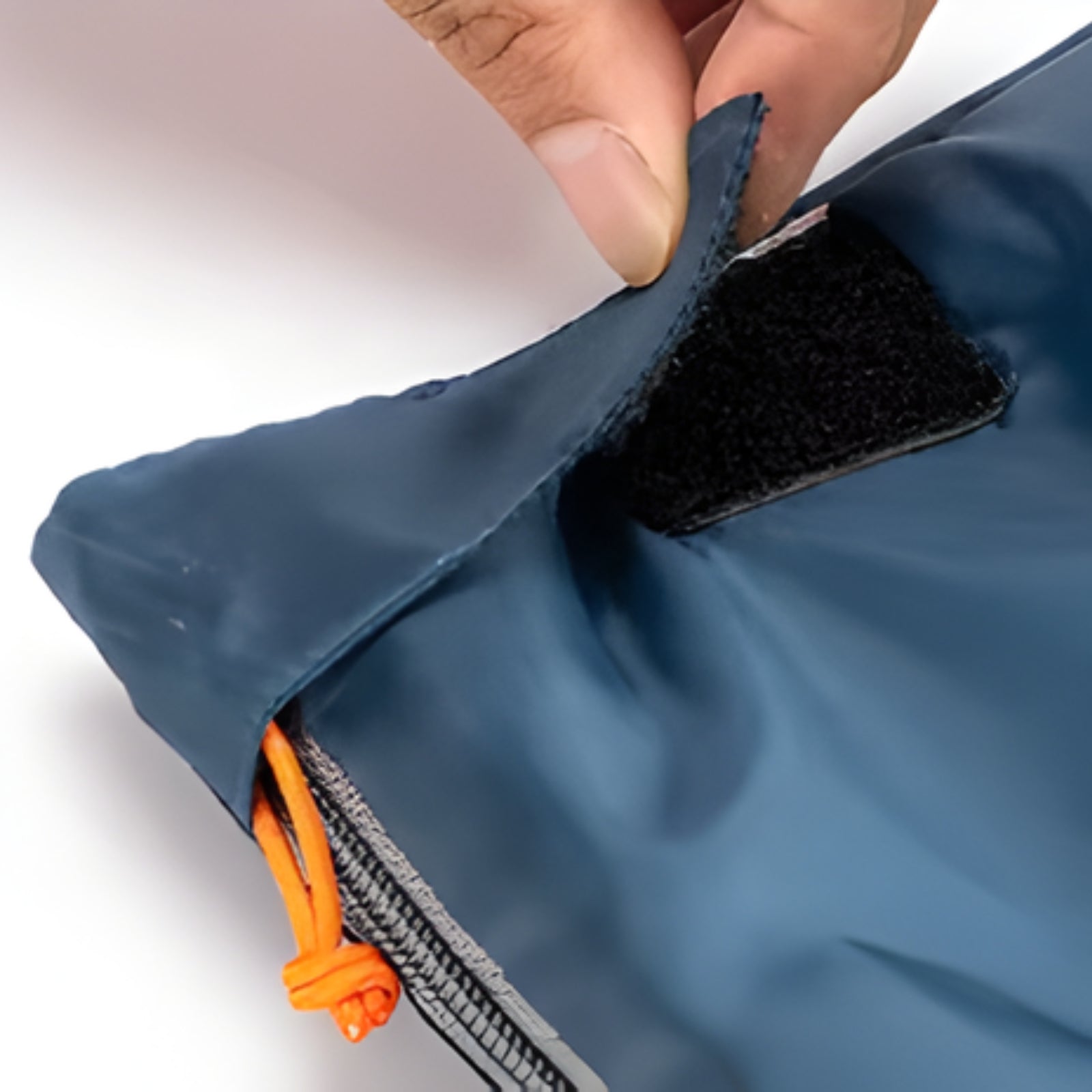 Sac De Couchage Randonnée Léger gros plan fermeture velcro - Vert Olive - 190x75cm - 800g - Bleu Nuit - 205x85cm - 950g