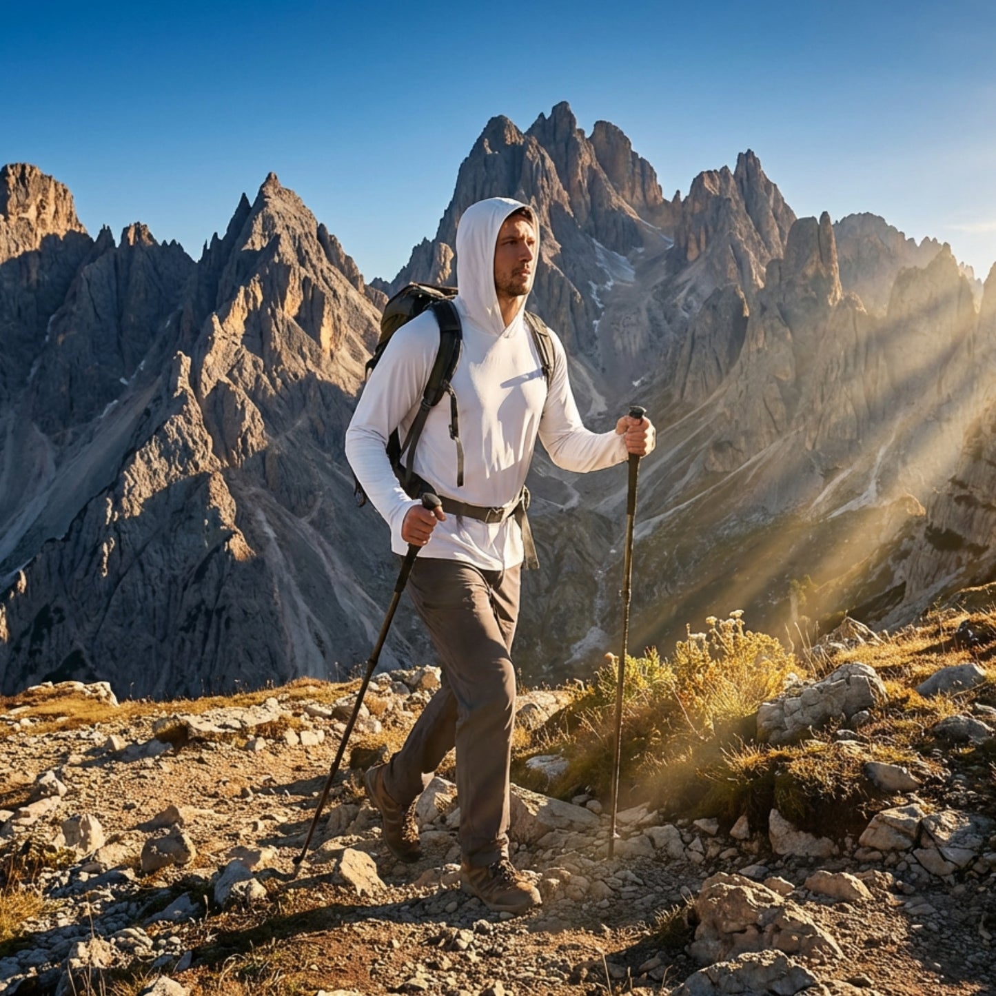 T-Shirt Anti-UV Homme Randonnée UPF50+