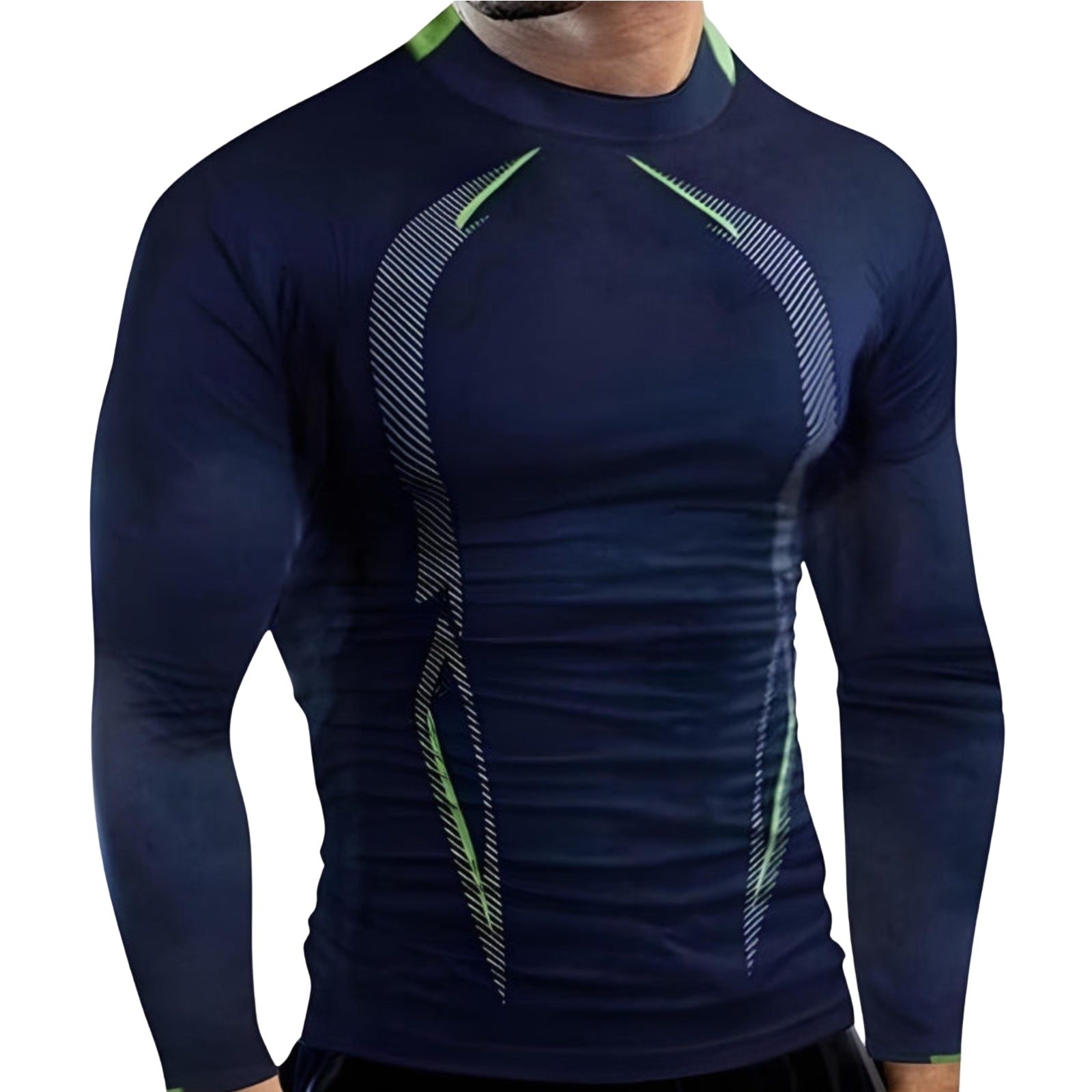 T-Shirt Manche Longue Randonnée Homme portée sur un modèle - Blanc - Noir - Gris Anthracite - Gris Clair - Bleu Marine - Rouge - Bleu - Vert Olive