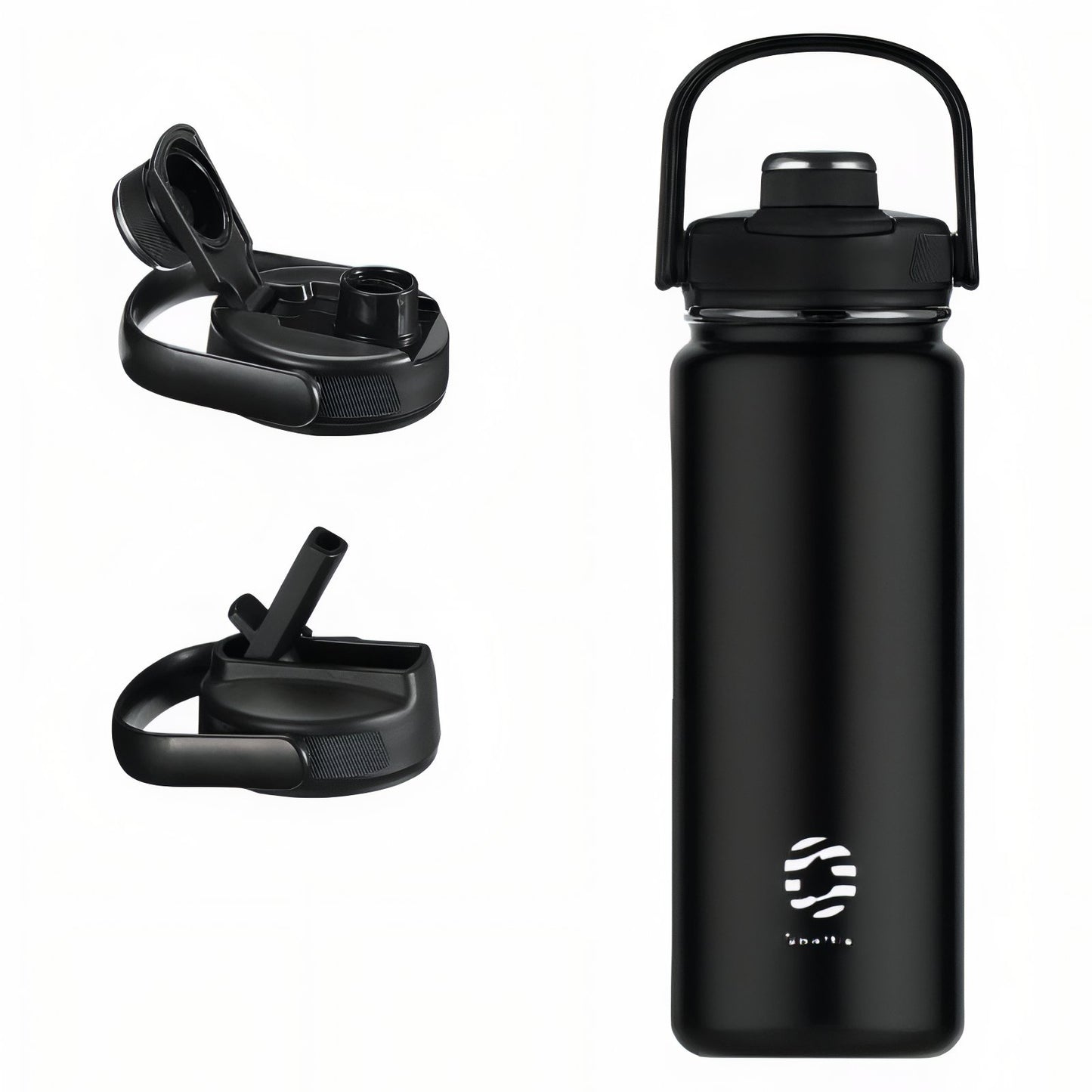 Gourde Inox Randonnée - Noir Mat