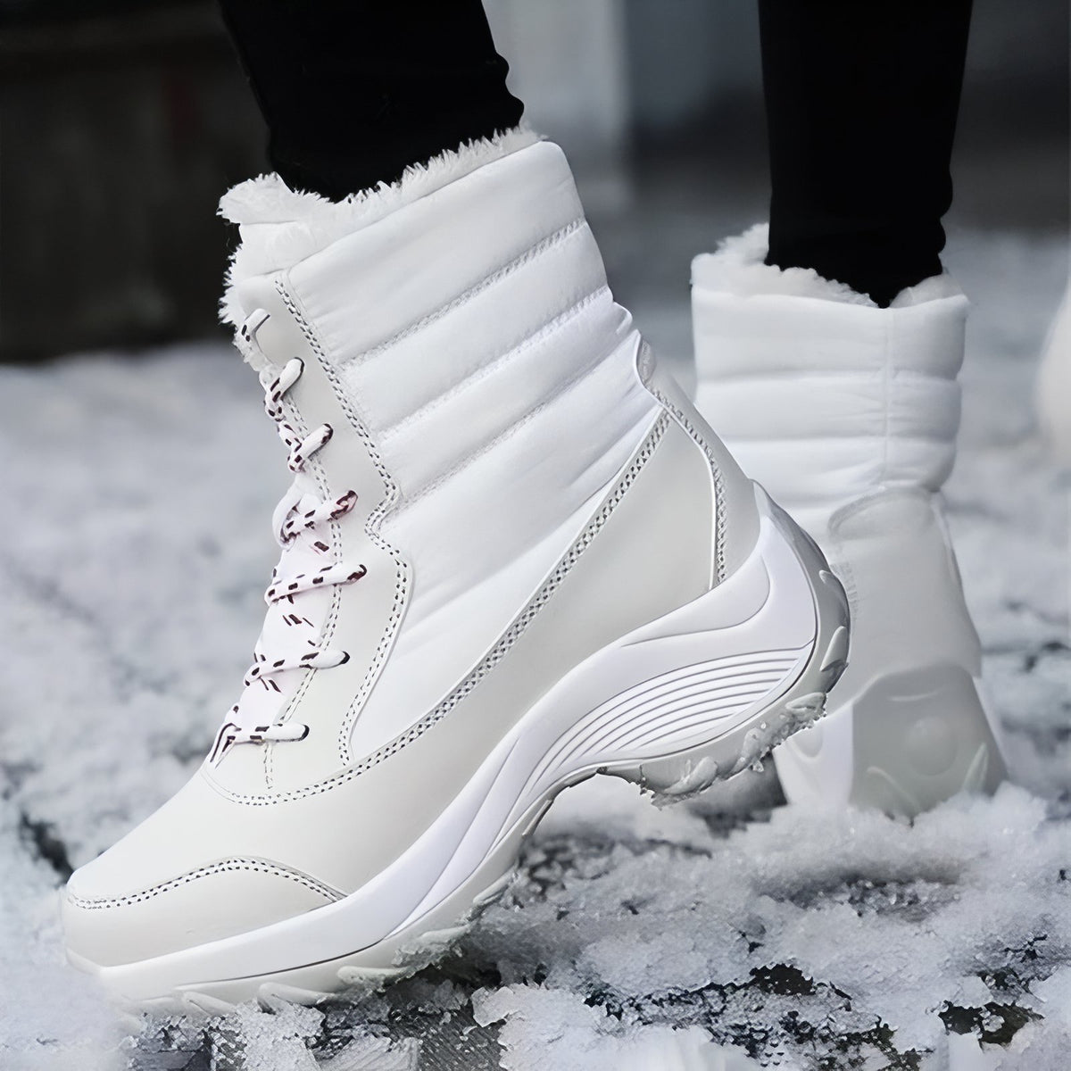 Bottes De Neige Imperméables Polarisées Femme - Chaudes, Matelassées, Antidérapantes Pour Hiver & Randonnée