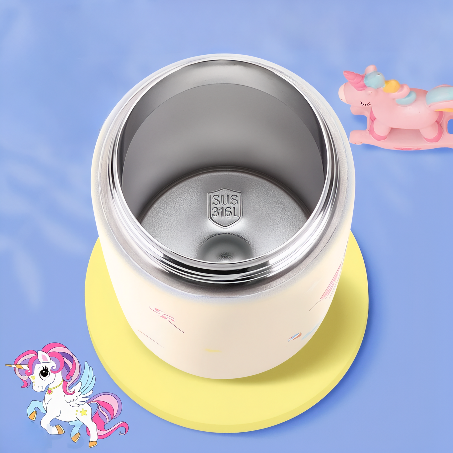 Gourde Enfant Flamant Rose 400ML vue intérieure - Flamant Rose