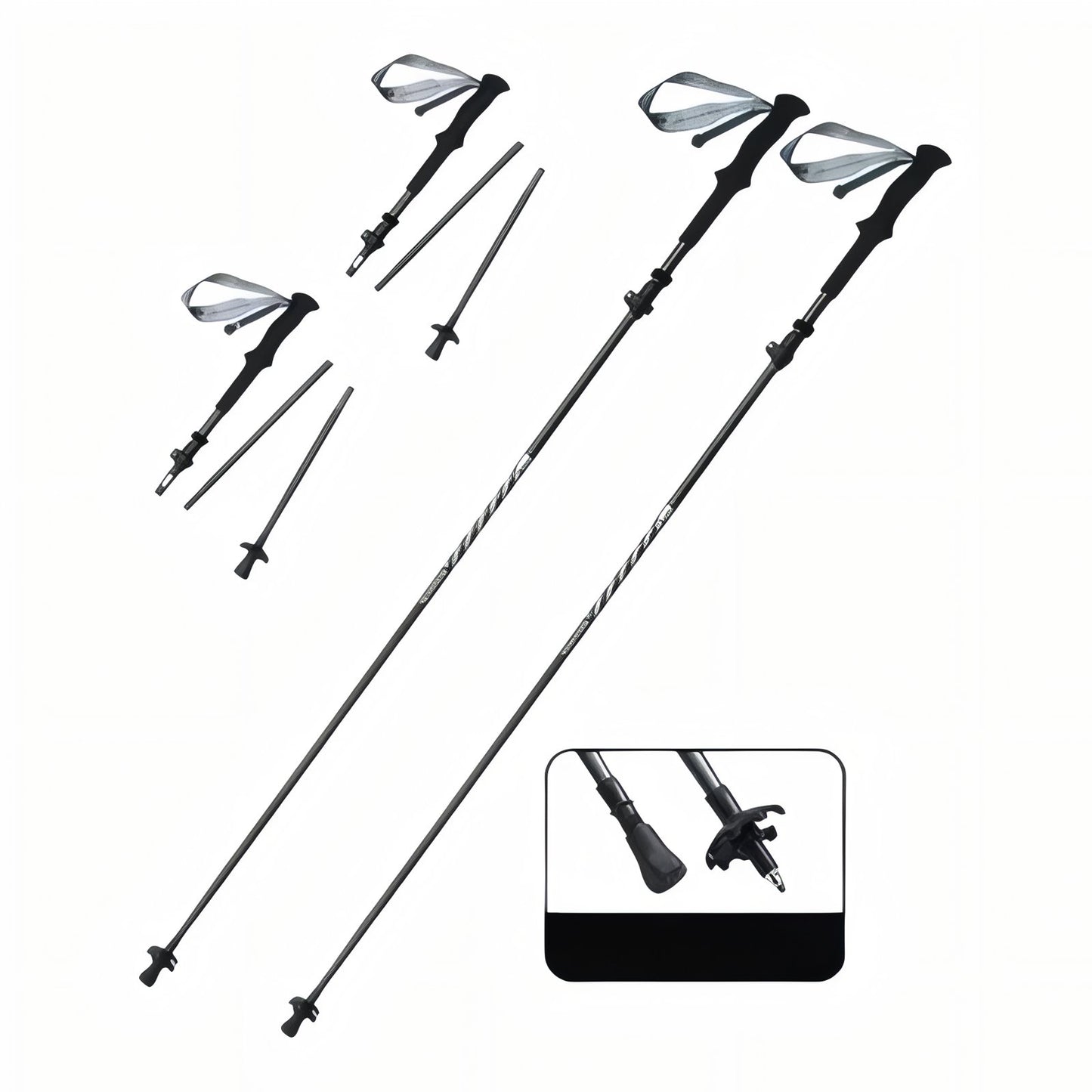 Bâton de Randonnée Pliable Carbone