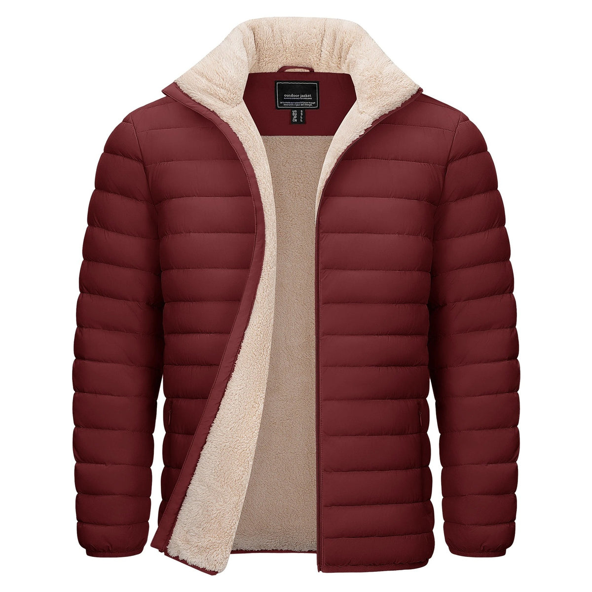Doudoune Sherpa Homme Bordeaux
