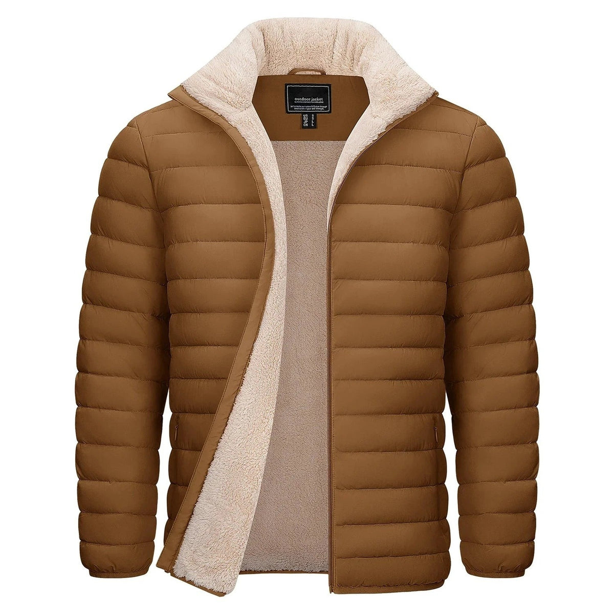 Doudoune Sherpa Homme doublure ouverte détail