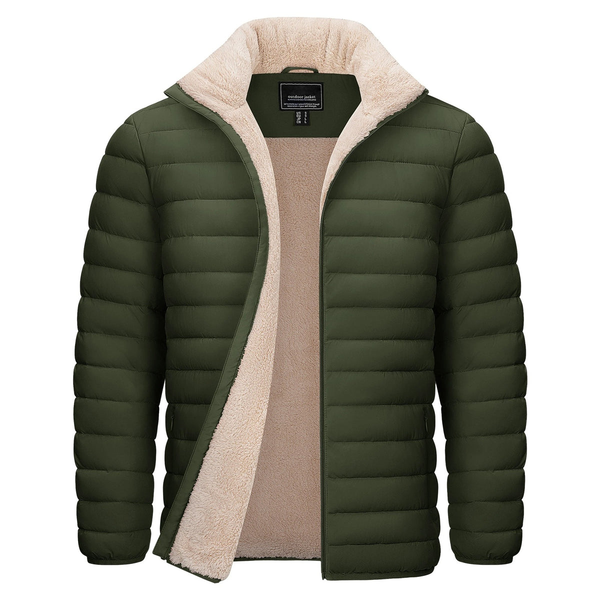 Doudoune Sherpa Homme Vert Militaire