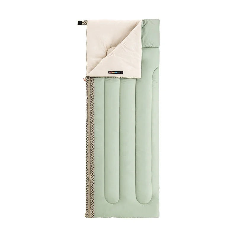 Sac de Couchage Coton Naturehike L150 - Vert Clair, vue à plat