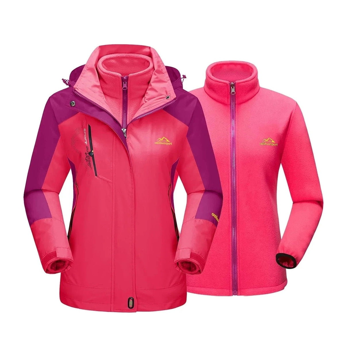 Veste 3 en 1 femme randonnée - détail construction