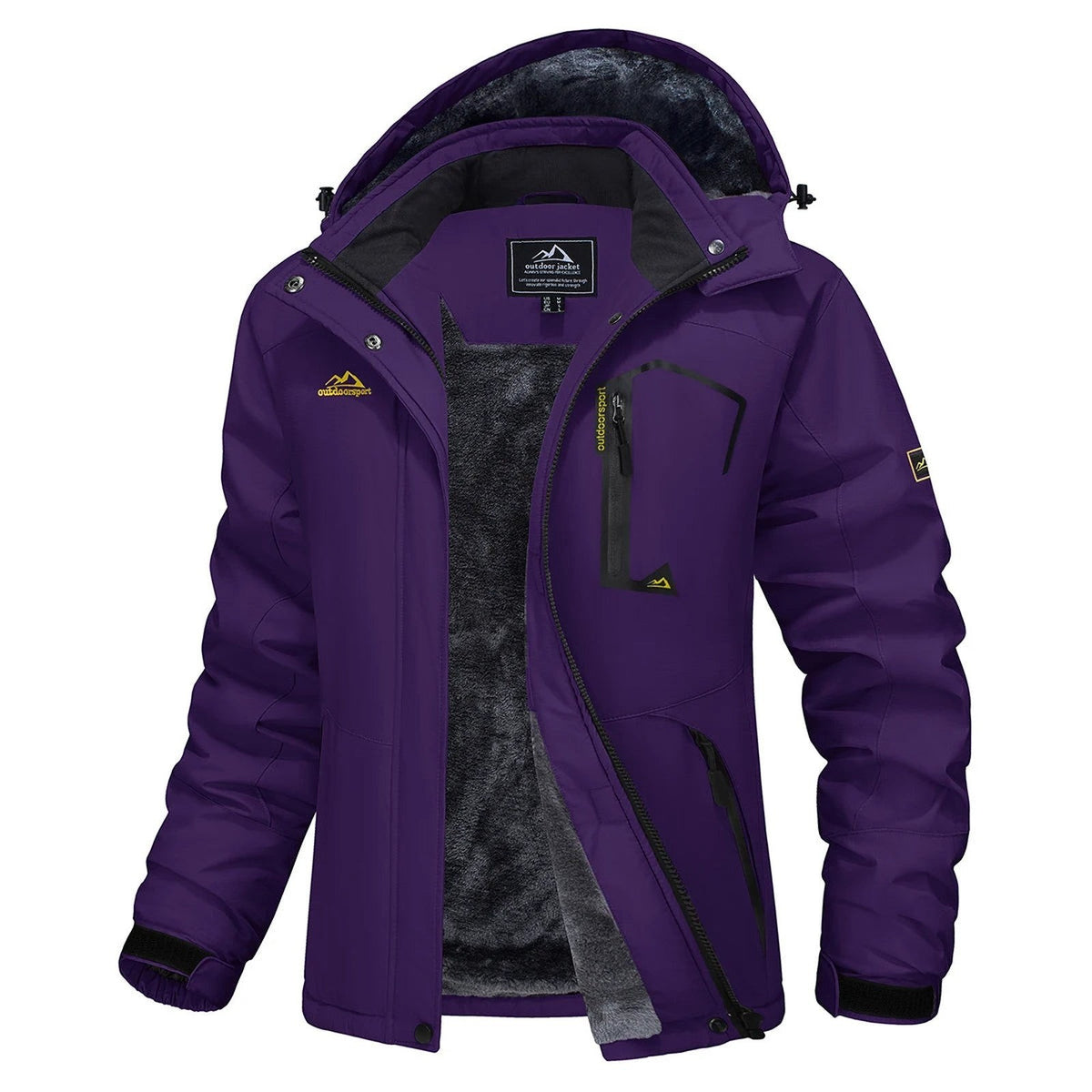 Veste Hiver Randonnée Femme Doublée Polaire - Violet